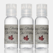 Happy Thanksgiving Maple Leaf Hand Sanitizer