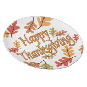 Happy Thanksgiving Melamine Plate (Right Side)