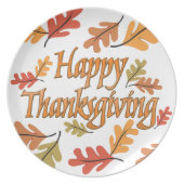 Happy Thanksgiving Melamine Plate (Front)