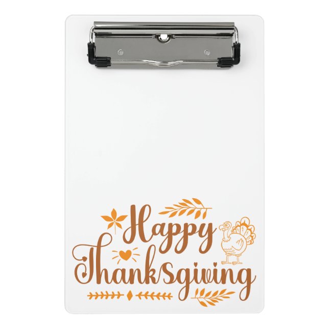 Happy Thanksgiving Mini Clipboard (Front)