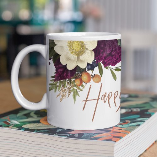 Happy Thanksgiving modern autumn fall Thanksgiving Coffee Mug