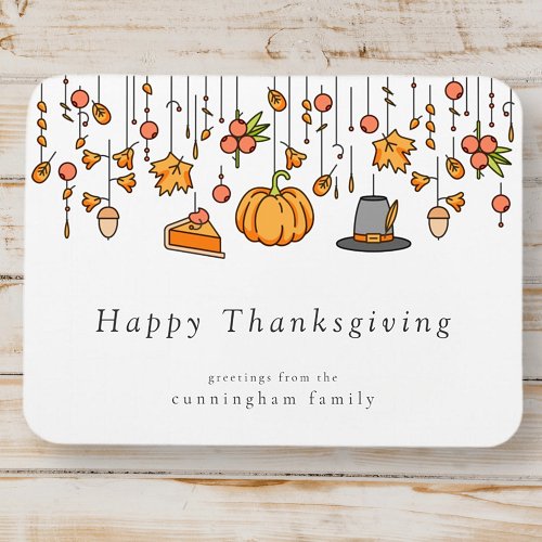 Happy Thanksgiving Modern Simple Chic Magnet