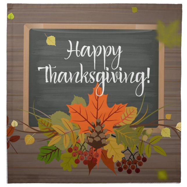 happy thanksgiving napkin (Front)