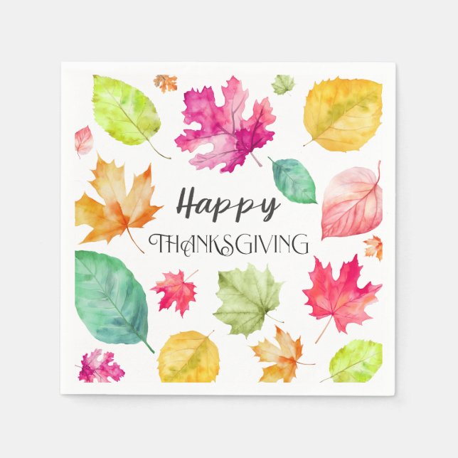 Happy Thanksgiving  Napkins (Front)