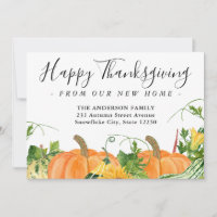 Happy Thanksgiving New Home Pumpkin Holiday Moving