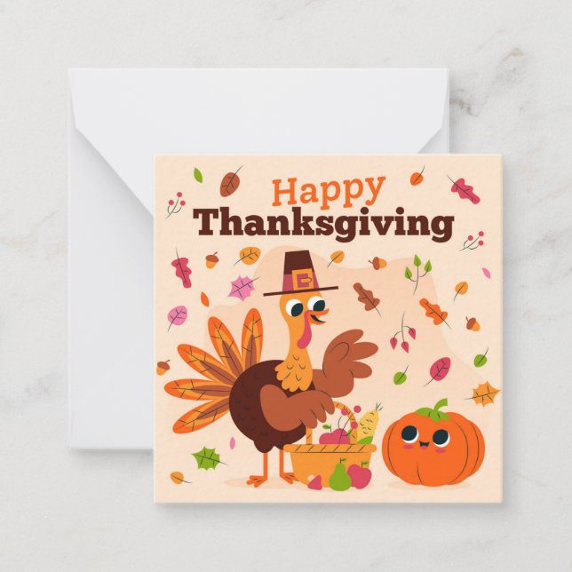Happy Thanksgiving Note Card (Front)
