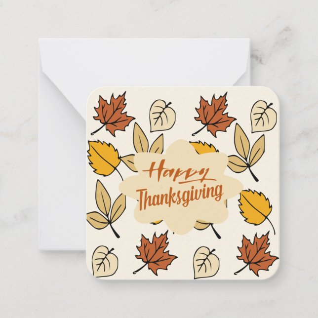 Happy Thanksgiving  Note Card (Front)