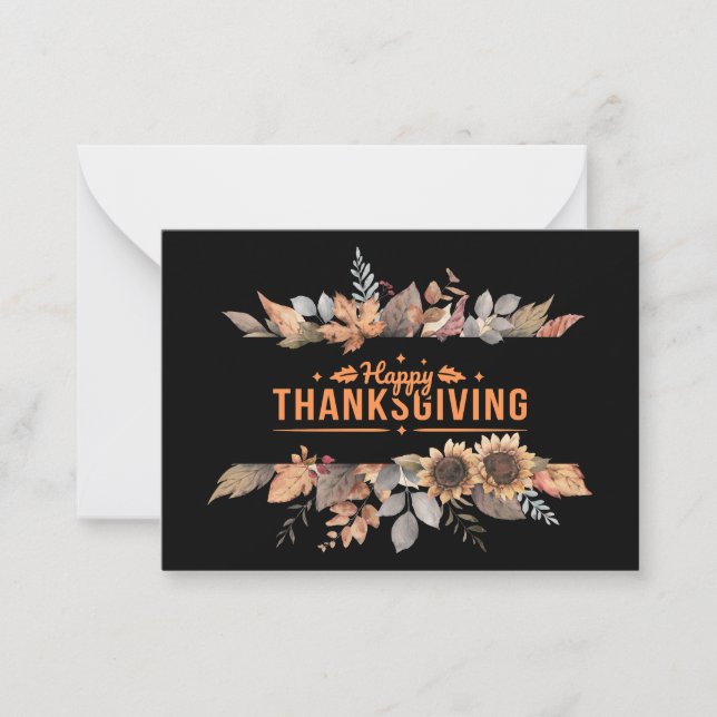 Happy Thanksgiving  Note Card (Front)
