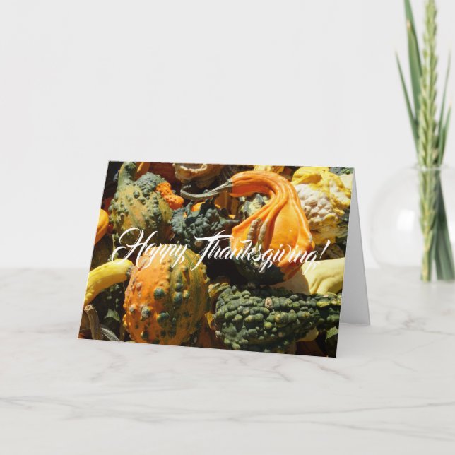 Happy Thanksgiving! on a Holiday Card (Front)