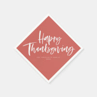 Happy Thanksgiving orange brush script