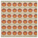 Happy Thanksgiving Orange Pumpkin Autumn Fall Fabric