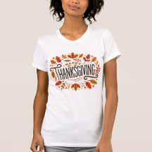 Happy Thanksgiving Orange Yellow Fall Leaves Women