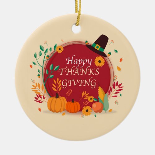 Happy Thanksgiving Ornament