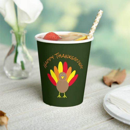 Happy Thanksgiving Paper Cups