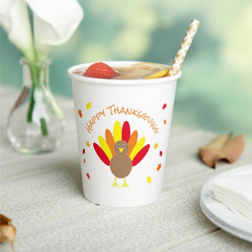 Happy Thanksgiving Paper Cups