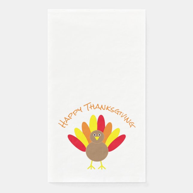 Happy Thanksgiving Paper Guest Towels (Front)