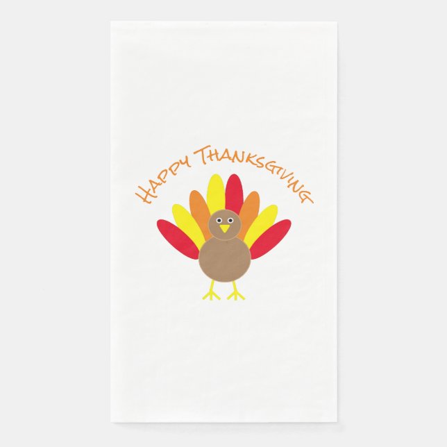 Happy Thanksgiving Paper Guest Towels (Front)