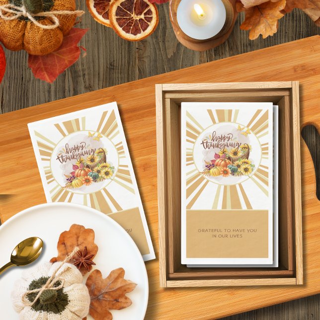 Happy Thanksgiving Paper Guest Towels (Creator Uploaded)