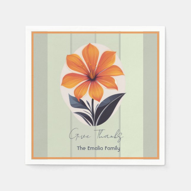 Happy Thanksgiving Paper Napkins (Front)