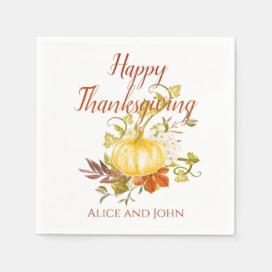 Happy Thanksgiving Paper Napkins Custom