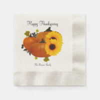 Happy Thanksgiving Paper Party Napkins