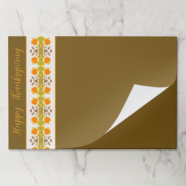 Happy Thanksgiving Paper Placemats (Folded)