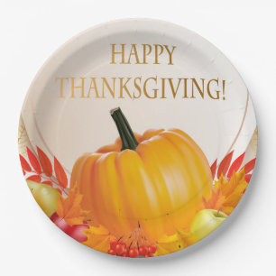 Happy Thanksgiving Paper Plate