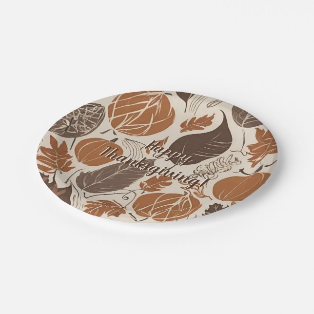 Happy Thanksgiving Paper Plates (Angled)