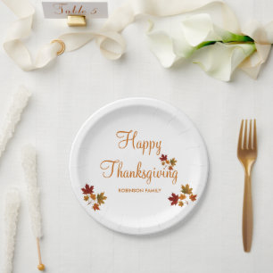 Happy Thanksgiving  Paper Plates
