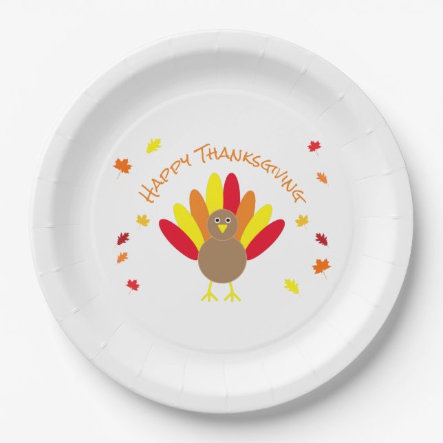 Happy Thanksgiving Paper Plates (Front)