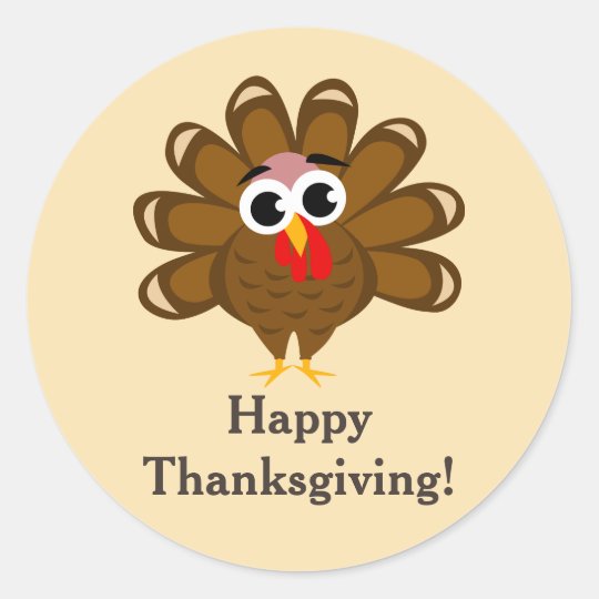 Happy Thanksgiving party stickers & envelope seals | Zazzle.com