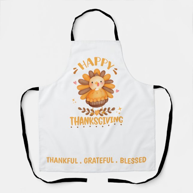 Happy Thanksgiving Personalized Apron (Front)