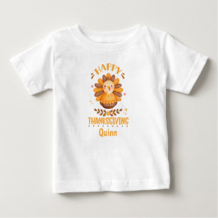 Happy Thanksgiving Personalized Baby T-Shirt