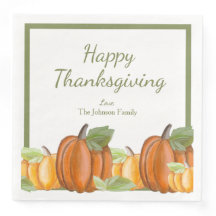 Happy Thanksgiving Personalized Family Name