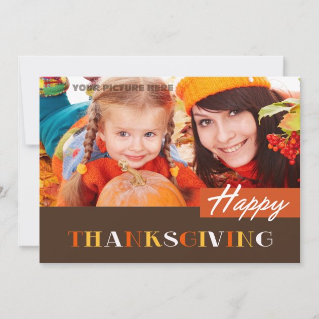 Happy Thanksgiving. Personalized Photo Cards