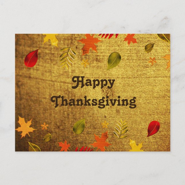 Happy Thanksgiving ,Personalized Postcard (Front)