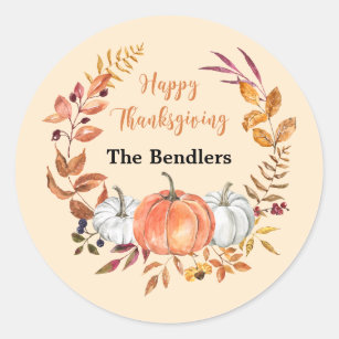 Happy Thanksgiving Personalized Sticker