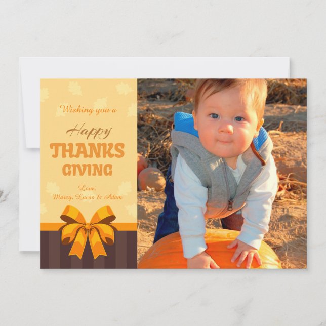 Happy Thanksgiving Photo Card (Front)