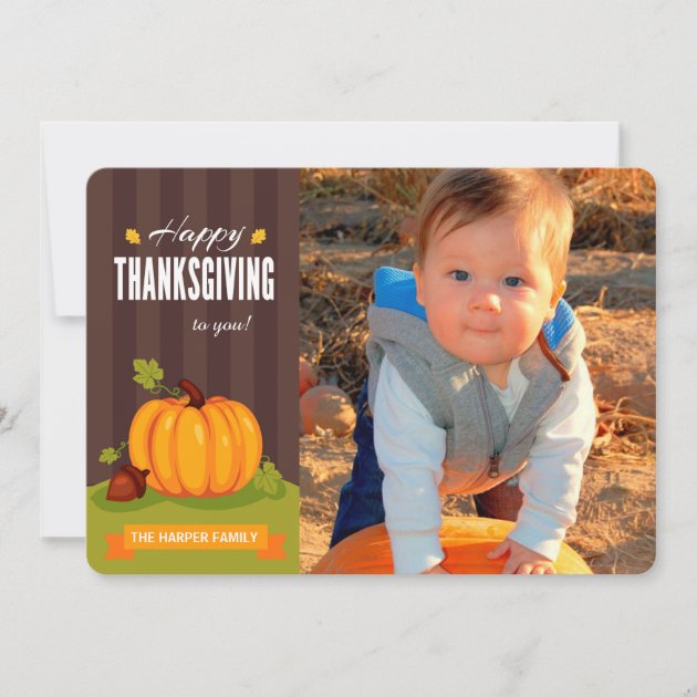 Happy Thanksgiving Photo Greeting Card