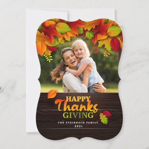 Happy Thanksgiving Photo Greeting Card