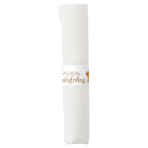 Happy Thanksgiving Pie Luncheon Napkin Bands