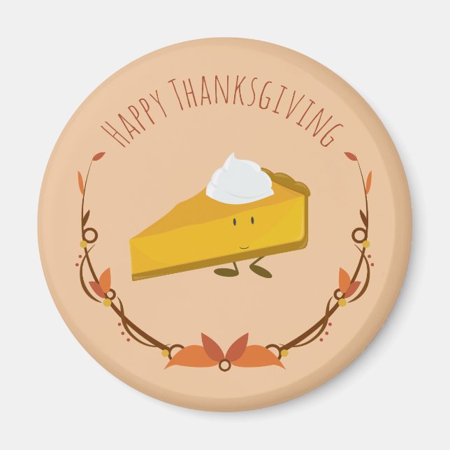 Happy Thanksgiving Pie Slice | Magnet (Front)