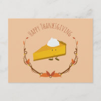 Happy Thanksgiving Pie Slice | Postcard