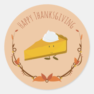 Happy Thanksgiving Pie Slice   Sticker