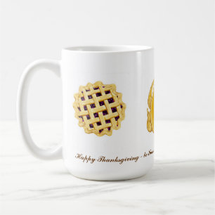Happy Thanksgiving Pies And Turkey Thankful Mug