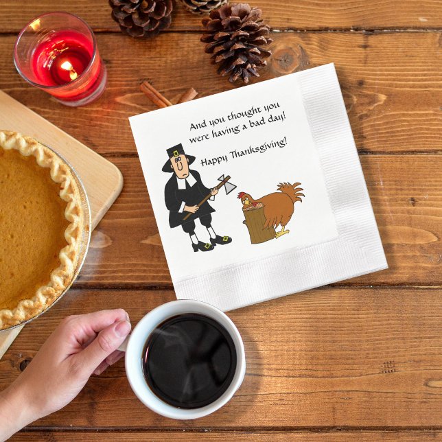 Happy Thanksgiving Pilgrim n Turkey Napkins (Creator Uploaded)