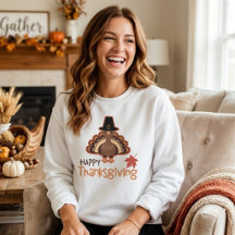 Happy Thanksgiving Pilgrim Turkey