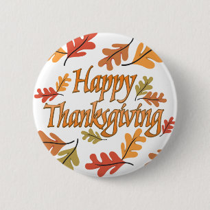 Happy Thanksgiving Pinback Button