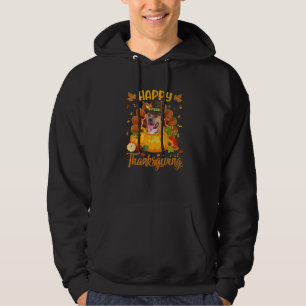 Happy Thanksgiving Pitbull Dog Turkey Pumpkin   Hoodie