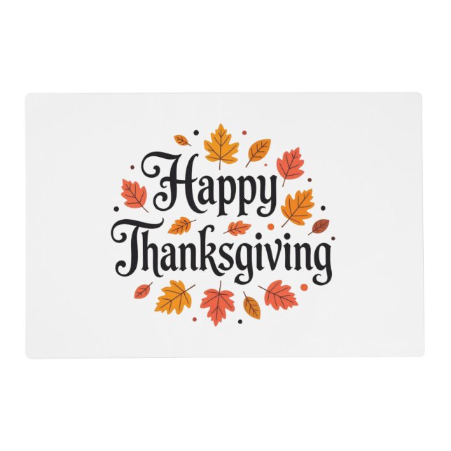 Happy Thanksgiving Placemat (Front)